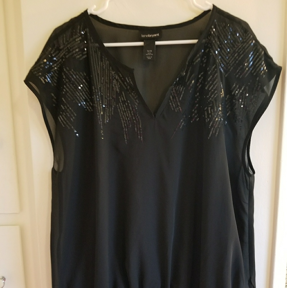 Lane Bryant Plus Size Sequined Top